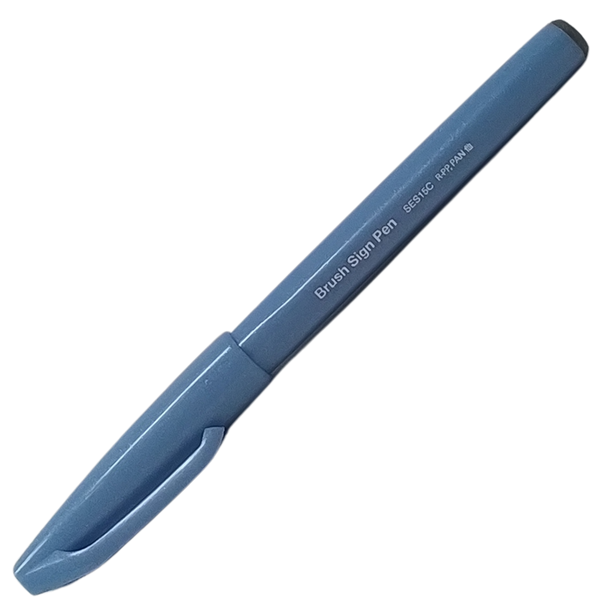 PENTEL - BRUSH SIGN PEN BLU GRIGIO