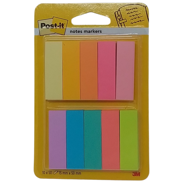 3M - POST-IT FOGLIETTI ADESIVI RIPOSIZIONABILI 15X50MM