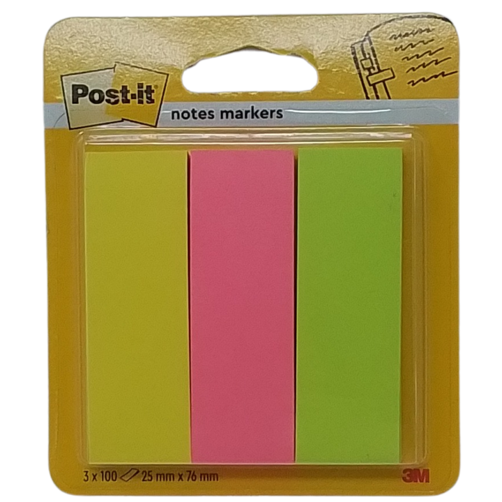 4516:3M - POST-IT FOGLIETTI ADESIVI RIPOSIZIONABILI 25X76MM