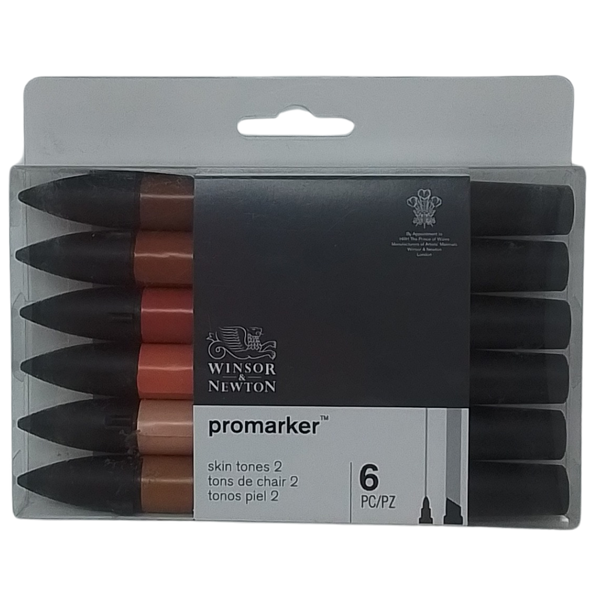 WINSOR & NEWTON - CONF. 6 PROMARKER TONALITÀ DELLA PELLE 2