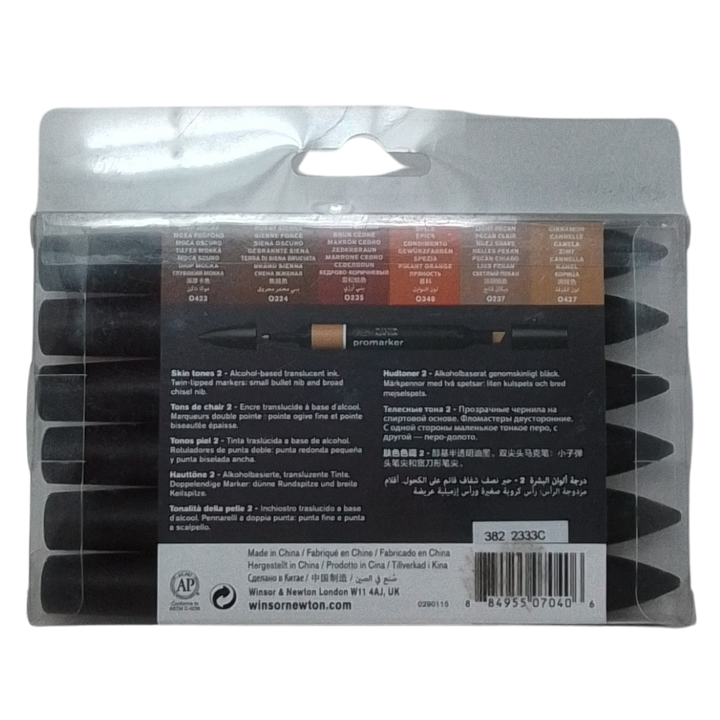 WINSOR & NEWTON - CONF. 6 PROMARKER TONALITÀ DELLA PELLE 2