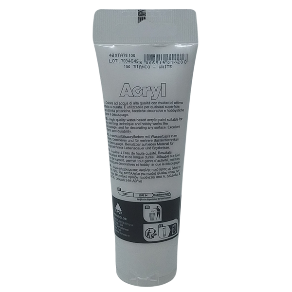 PRIMO - TUBETTO ACRYL 75ML 100 BIANCO