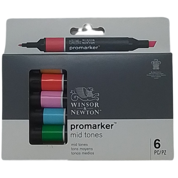 WINSOR & NEWTON - CONF. 6 PROMARKER TONALITÀ MEDIE