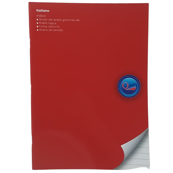 QUIREBOOK - QUADERNO DIDATTICO ITALIANO (ANALISI GRAMMATICALE, ANALISI LOGICA, FORME RETORICHE, ANALISI DEL PERIODO)