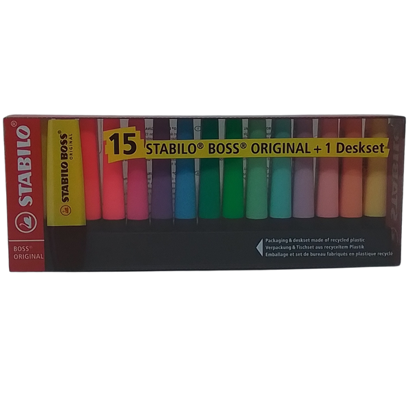 STABILO - BOSS ORIGINAL CONF. 15 EVIDENZIATORI + DESKSET
