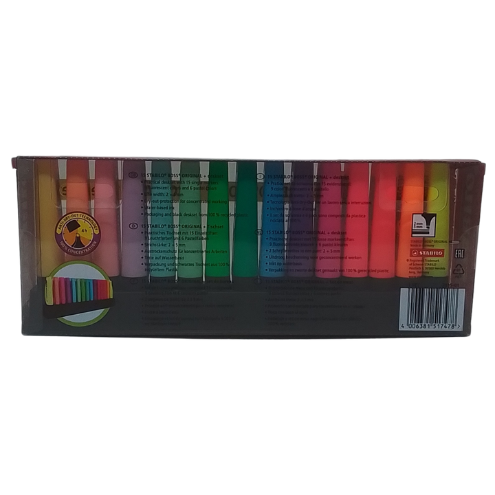 STABILO - BOSS ORIGINAL CONF. 15 EVIDENZIATORI + DESKSET