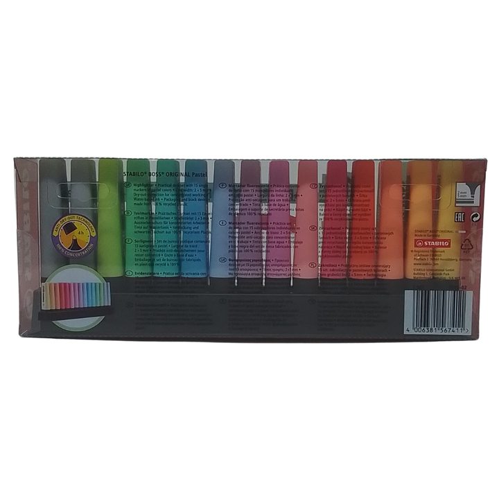 STABILO - BOSS ORIGINAL PASTEL CONF. 15 EVIDENZIATORI PASTELLO + DESKSET