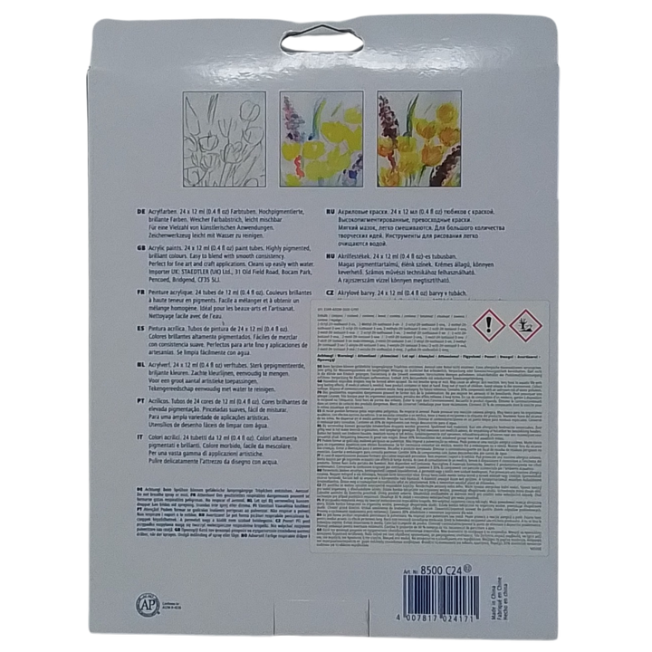 STAEDTLER - ACRYLIC PAINTS CONF. 24 TUBETTI DI COLORI ACRILICI 12ML