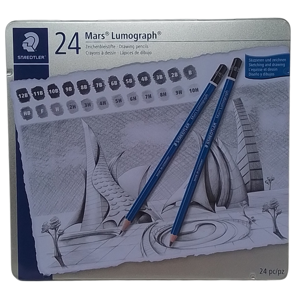 STAEDTLER - MARS LUMOGRAPH CONF. 24 MATITE 12B-10H