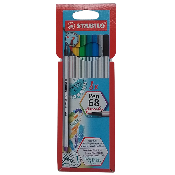 STABILO - PEN 68 BRUSH CONF. 8 PENNARELLI CON PUNTA A PENNELLO