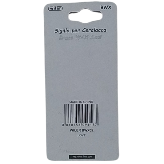 WILER - SET SIGILLO PER CERALACCA IN BRONZO CON FILIGRANA + STICK DI CERALACCA ROSSA