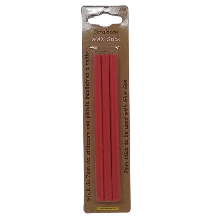 WILER - CONF. 3 STICK DI CERALACCA ROSSA PER PISTOLA A CALDO