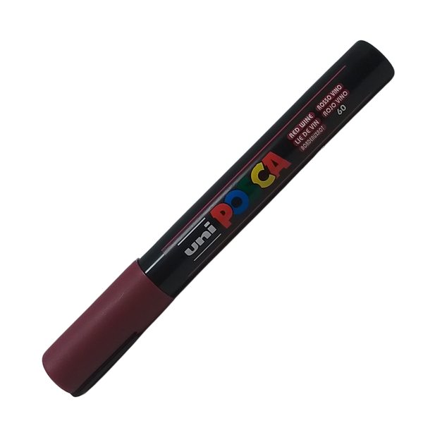UNI - POSCA PENNARELLO A VERNICE PC-5M (PUNTA 1.8) 60 ROSSO VINO