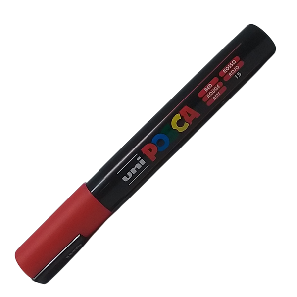 UNI - POSCA PENNARELLO A VERNICE PC-5M (PUNTA 1.8) 15 ROSSO