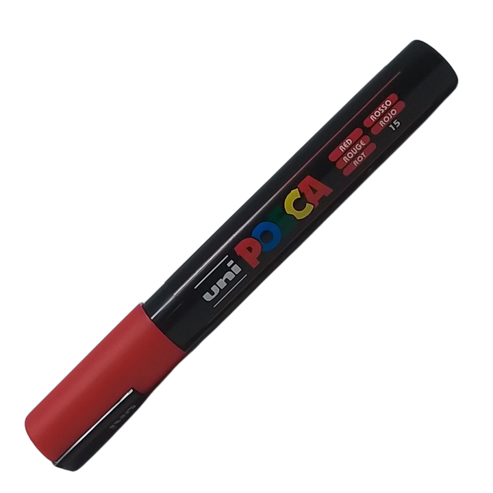 UNI - POSCA PENNARELLO A VERNICE PC-5M (PUNTA 1.8) 15 ROSSO