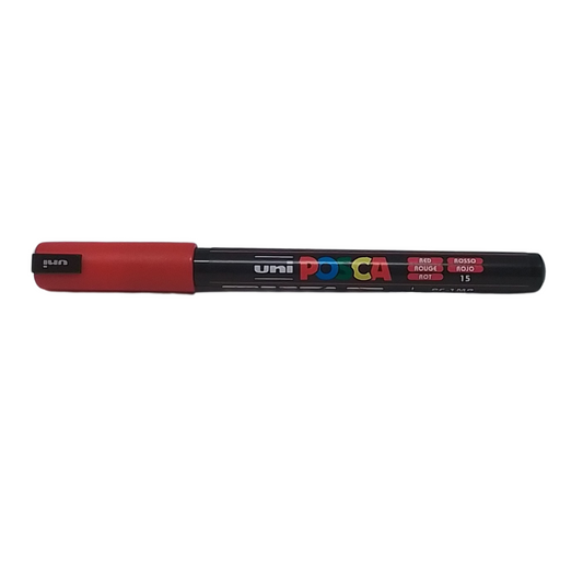 UNI - POSCA PENNARELLO A VERNICE PC-1MR (PUNTA 0.7) 15 ROSSO