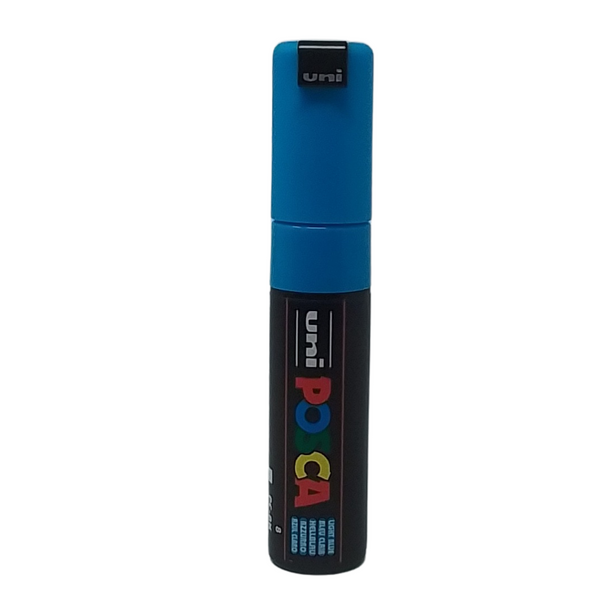 UNI - POSCA PENNARELLO A VERNICE PC-8K (SCALPELLO 8.0 MM) 8 AZZURRO