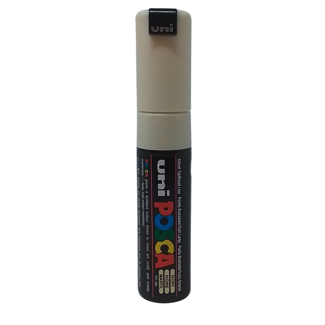 UNI - POSCA PENNARELLO A VERNICE PC-8K (SCALPELLO 8.0 MM) 46 AVORIO