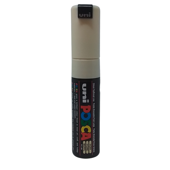 UNI - POSCA PENNARELLO A VERNICE PC-8K (SCALPELLO 8.0 MM) 46 AVORIO