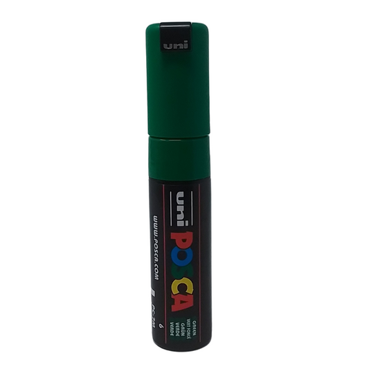 UNI - POSCA PENNARELLO A VERNICE PC-8K (SCALPELLO 8.0 MM) 6 VERDE