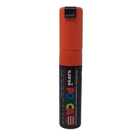 UNI - POSCA PENNARELLO A VERNICE PC-8K (SCALPELLO 8.0 MM) 4 ARANCIONE