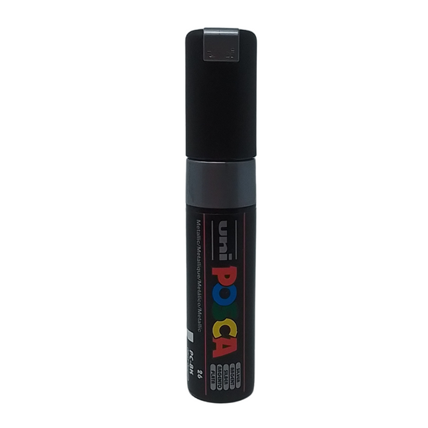 UNI - POSCA PENNARELLO A VERNICE PC-8K (SCALPELLO 8.0 MM) 26 ARGENTO