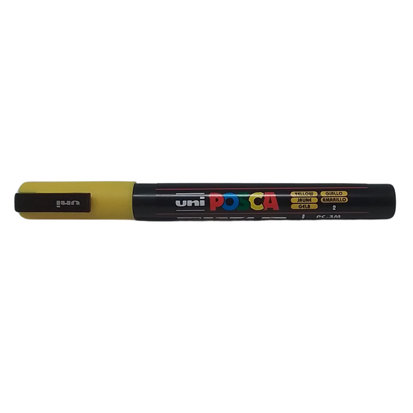 UNI - POSCA PENNARELLO A VERNICE PC-3M (PUNTA 0.9-1.3MM) 2 GIALLO