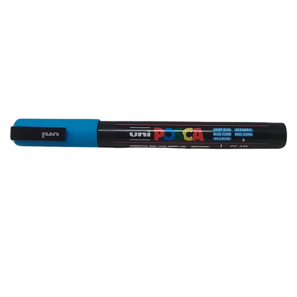 UNI - POSCA PENNARELLO A VERNICE PC-3M (PUNTA 0.9-1.3MM) 8 AZZURRO