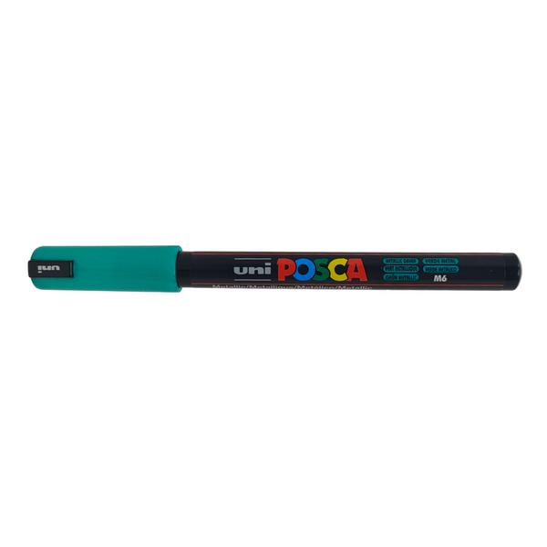 UNI - POSCA PENNARELLO A VERNICE PC-1MR (PUNTA 0.7) M6 VERDE METAL