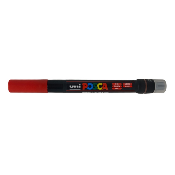 UNI - POSCA PENNARELLO A VERNICE PCF-350 (PUNTA BRUSH) 15 ROSSO