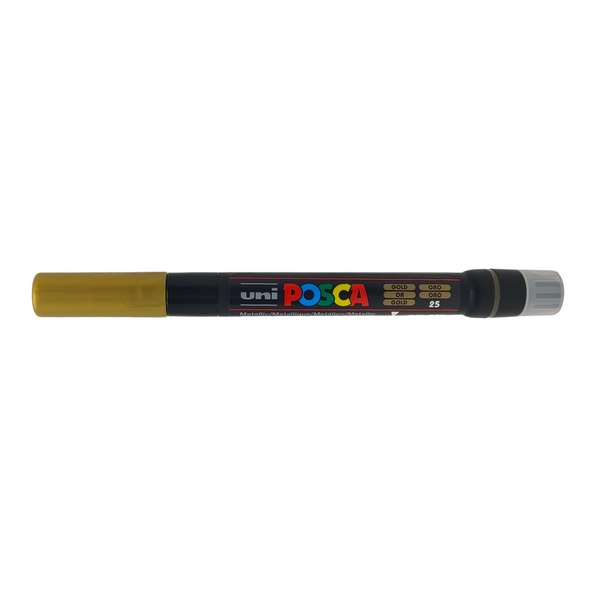 UNI - POSCA PENNARELLO A VERNICE PCF-350 (PUNTA BRUSH) 25 ORO