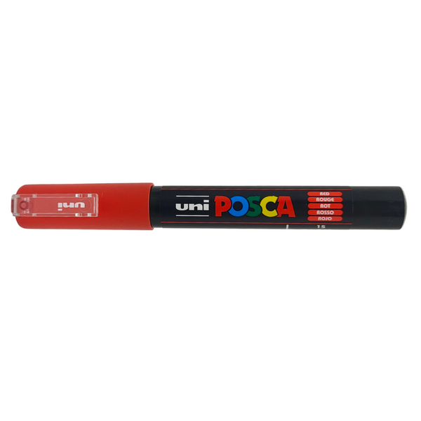 UNI - POSCA PENNARELLO A VERNICE PC-1M (PUNTA 0.7) 15 ROSSO