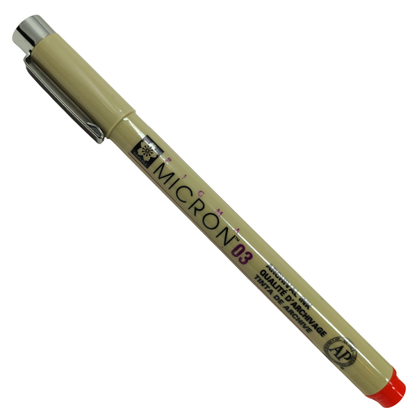 5416:PIGMA - MICRON FINE LINER PENNARELLO INDELEBILE (0.35MM) ROSSO 03