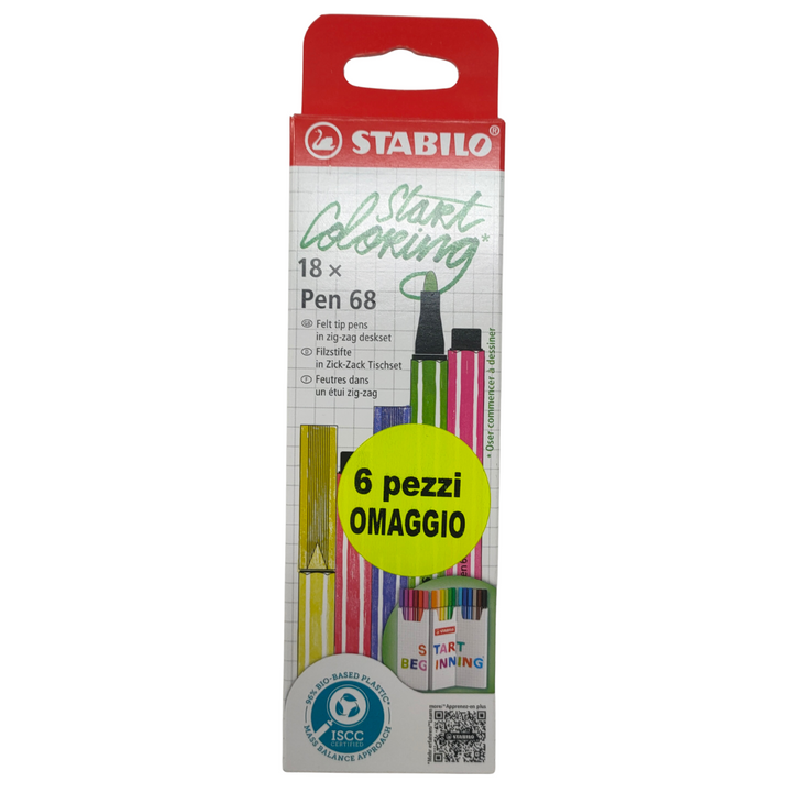 5473:STABILO - START COLORING SET 18XPEN68 BASE AD ACQUA