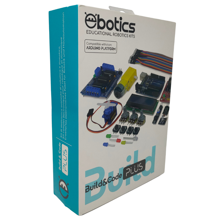5483:EBOTICS - BUILD&CODE PLUS KIT DI ELETTRONICA AVANZATO DI ROBOTICA E DOMOTICA