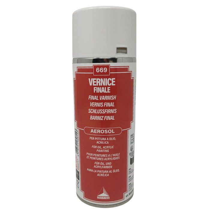 5485:MAIMERI - VERNICE FINALE AEROSOL PER PITTURA A OLIO, ACRILICA