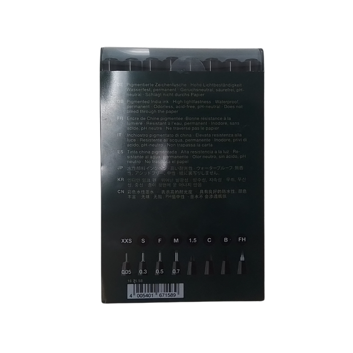FABER-CASTELL - 8 PITT ARTIST PENS (BLACK)