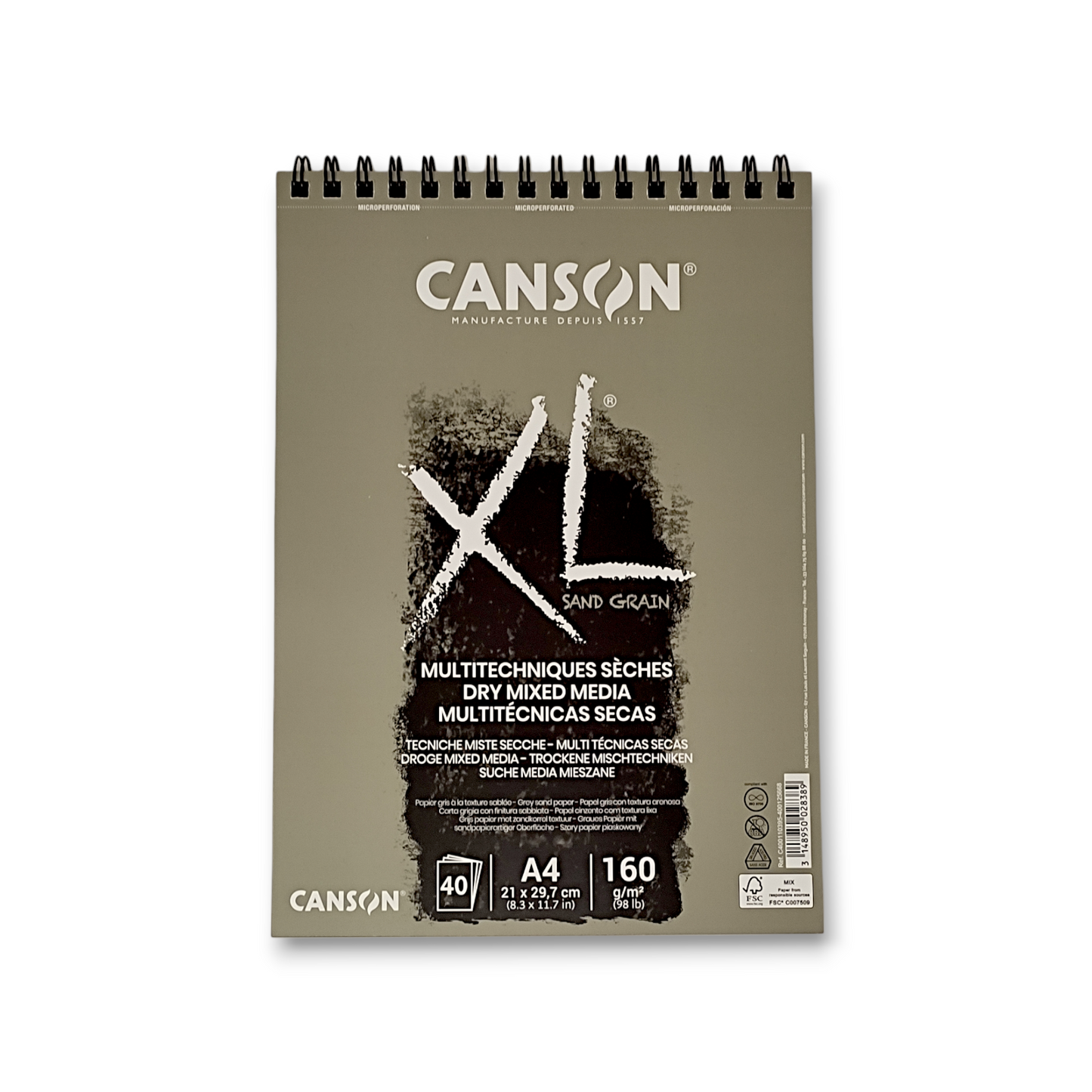 CANSON XL SAND GRAIN - Carta grigia sabbiata