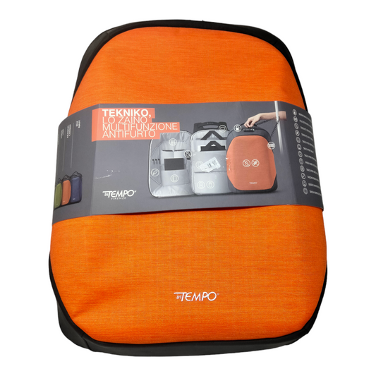 In Tempo - zaino tecnico antifurto arancio cadmio