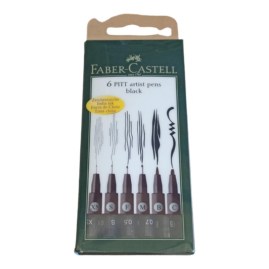 Faber Castell Penne Pit Artist Nere (Set 6)
