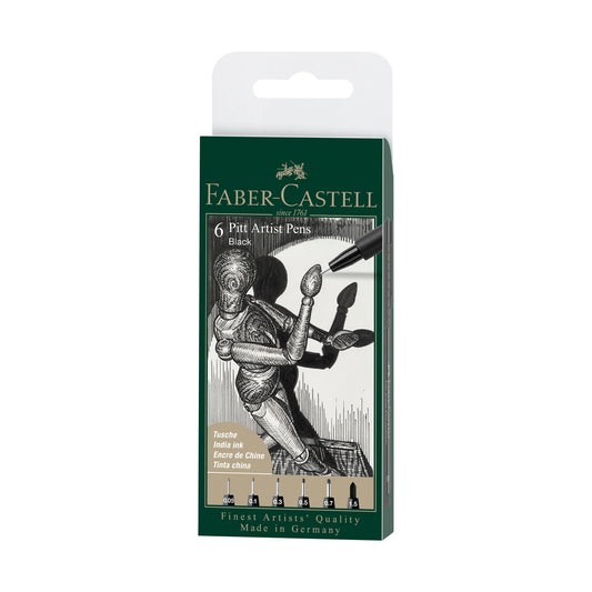 Faber Castell - 6 Pitt Artist Pens